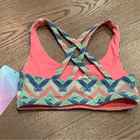 Lululemon Ivivva girls “Vitality Sports Bra” size 7 multicolour - Picture 2 of 5